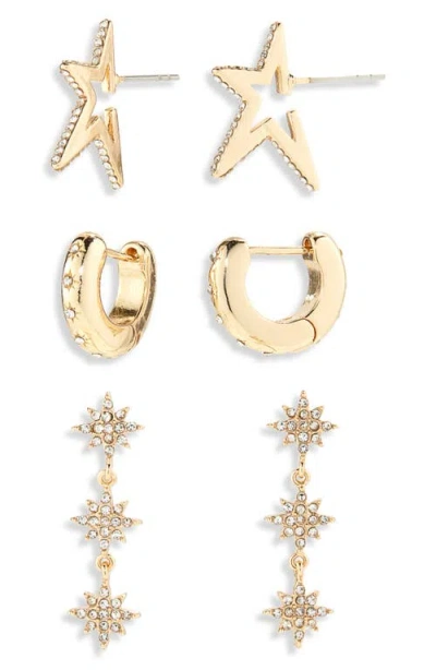 Baublebar Luna Set Of 3 Earrings In Gold