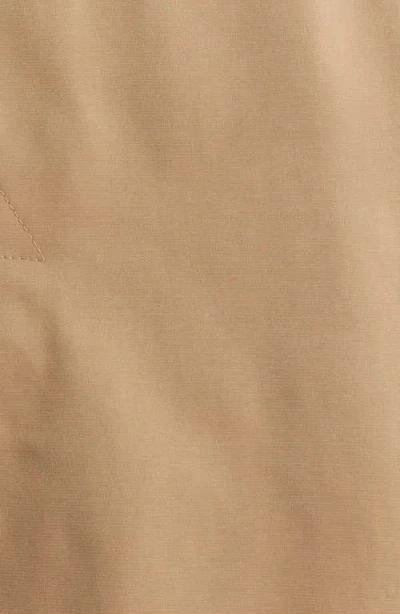 Bcbg Double Breasted Short Trench Coat In Brown