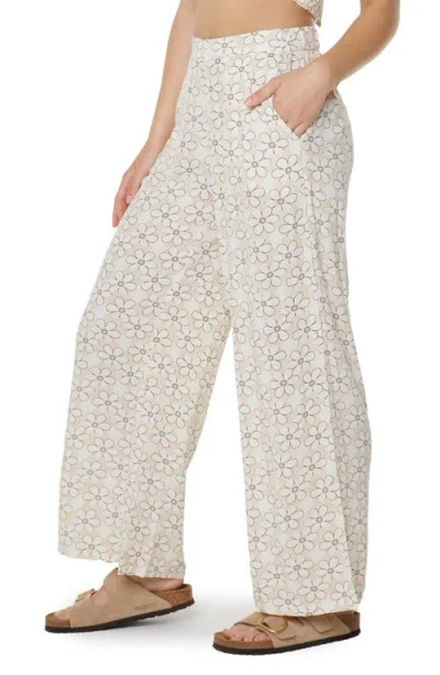 Roxy Midnight Avenue Wide Leg Pants In Pattern