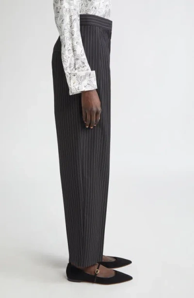 Max Mara Sesamo Carrot Trousers In Wool Cloth In Blue