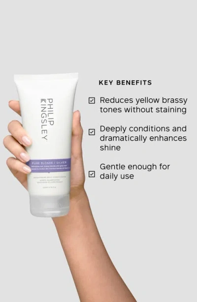 Philip Kingsley Pure Blonde Silver Conditioner In Transparent