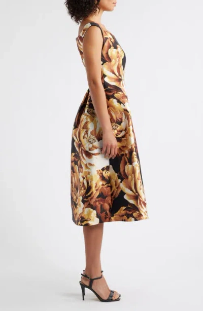 Julia Jordan Women's Boat-neck Floral-print Dress In Multi