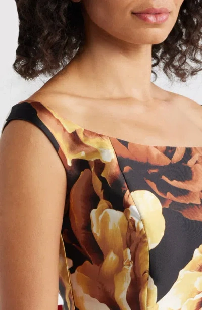 Julia Jordan Women's Boat-neck Floral-print Dress In Multi