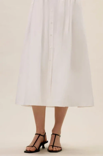 Rebecca Taylor Isla Poplin Dress In White