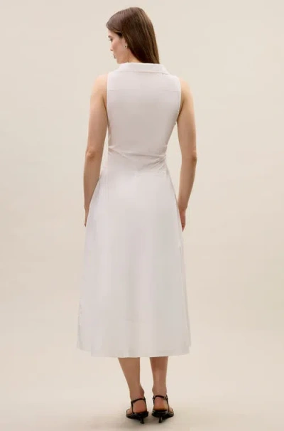 Rebecca Taylor Isla Poplin Dress In White