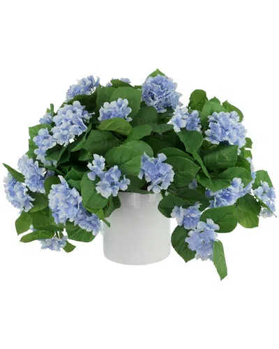 Creative Displays Outdoor Uv Hydrangeas Arranged In Fiberstone Pot In White