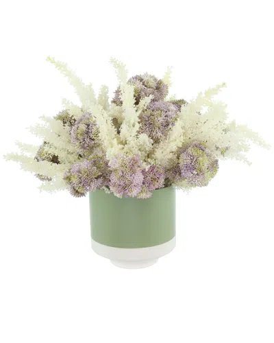 Creative Displays Sedum And Pampas Arranged In Cer In Multi