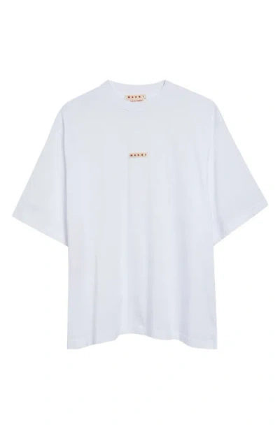 Marni Embroidered Logo T-shirt In Gray