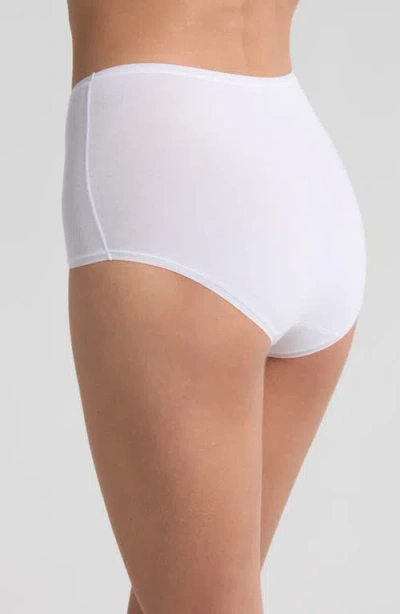 Natori Bliss Bare Cotton High Waist Briefs In White