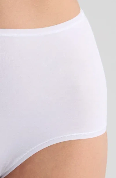 Natori Bliss Bare Cotton High Waist Briefs In White