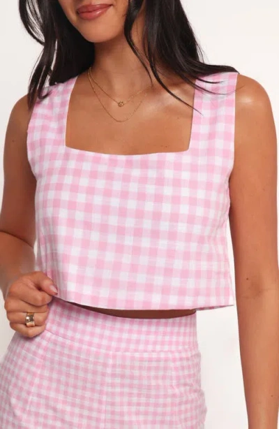 Petal And Pup Petal & Pup Devlin Check Crop Tank In Animal Print