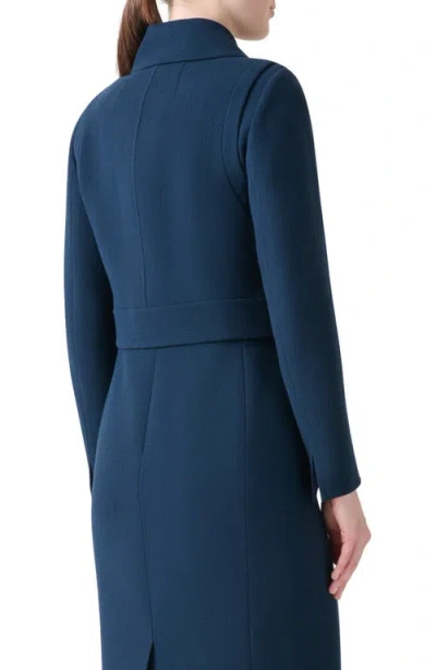 Akris Dana Asymmetric-button Wool Crepe Jacket
