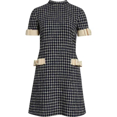 Valentino Boucle' Short Dress In Gray