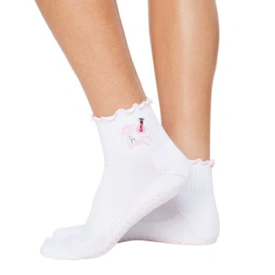 Souls. Girly Things Ankle Grip Socks In White