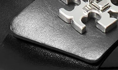 Tory Burch T-lock Leather Block-heel Sandals In Black