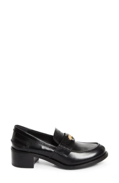 Miu Miu Women's Leather Loafers In Black