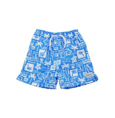 Flap Happy Boys Upf 50+ Wesley Swim Trunks With Mesh Liner
