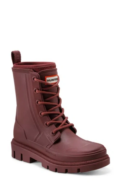 Hunter Diana Waterproof Rainboot In Burgundy