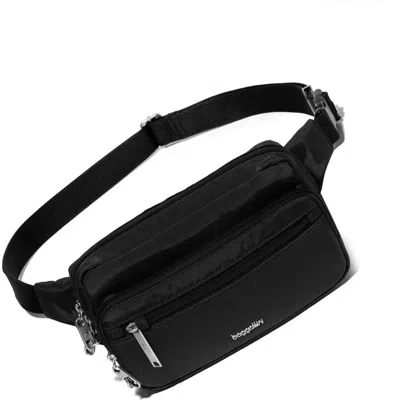 Baggallini Securtex Anti Theft Sling Belt Bag In Charcoal