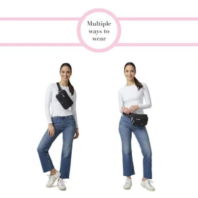 Baggallini Securtex Anti Theft Sling Belt Bag In Charcoal