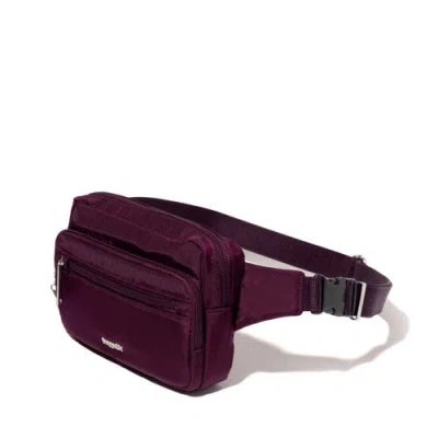 Baggallini Securtex Anti-theft Belt Bag Sling In Mulberry