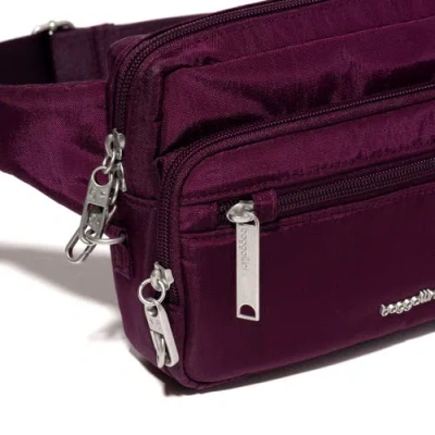 Baggallini Securtex Anti-theft Belt Bag Sling In Mulberry