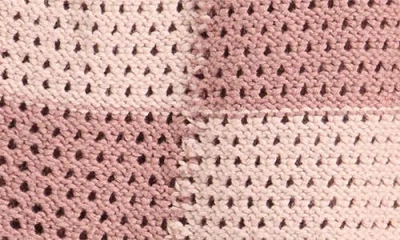 Diet Starts Monday Checker Patchwork Mesh Knit Shorts In Pink