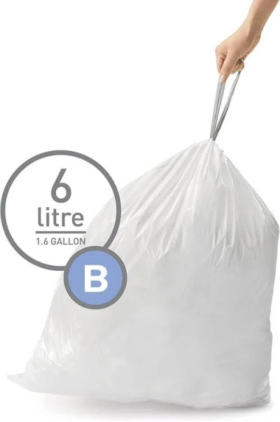 Simplehuman Code B Custom Fit Liners With Quick Dispense Packs In White