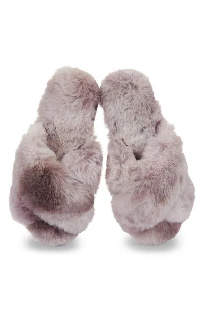 Memoi The Josephine Faux Fur Scuff Slipper In Neutral