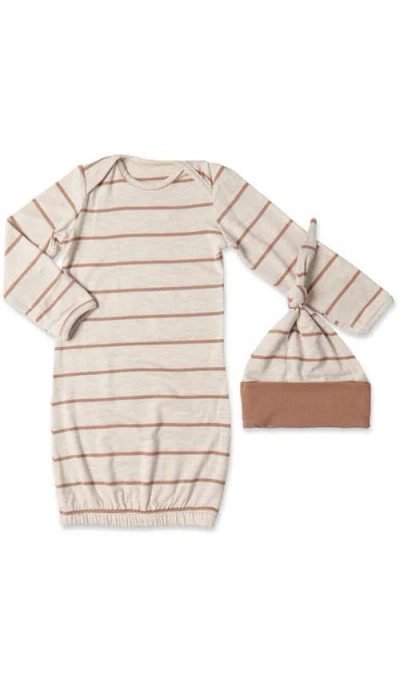 Everly Grey Carolyn During & After 4-piece Maternity/nursing Sleep Set In Neutral