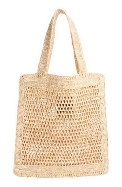 Chloé Chloe Women Embroidered Raffia Small Summer Banana Shopping Bag