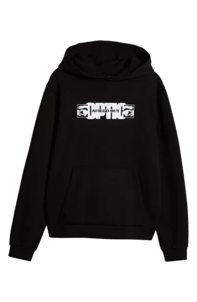 Afield Out Optic Graphic Hoodie In Black