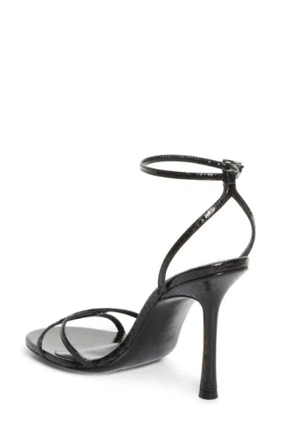 Jimmy Choo Strappy Leo 100 Stiletto Heel Sandals In Black