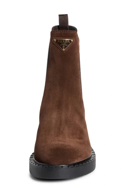 Prada Tronchetti Block Heel Chelsea Boot