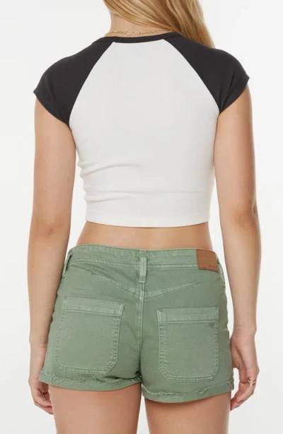 Roxy Sunset Dreams Crop Stretch Cotton Blend Graphic T-shirt In Multi