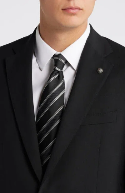 Jack Victor Espirit Solid Stretch Wool Suit In Black