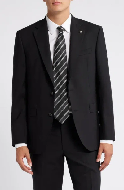Jack Victor Espirit Solid Stretch Wool Suit In Black