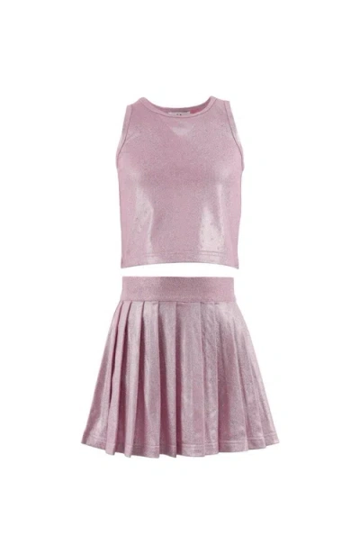 Lola + The Boys Crystal Tennis Set In Pink