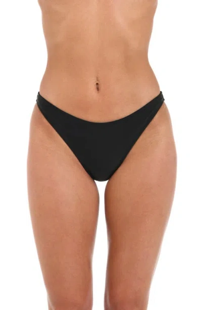 L'agence Nicole Solid Classic Bikini Bottom In Black