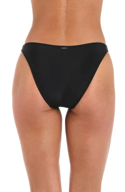 L'agence Nicole Solid Classic Bikini Bottom In Black