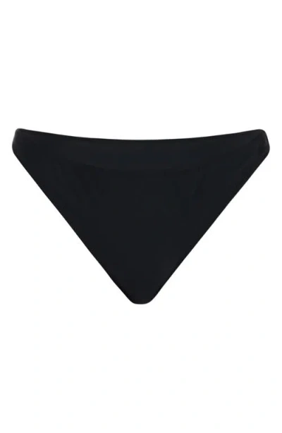L'agence Nicole Solid Classic Bikini Bottom In Black