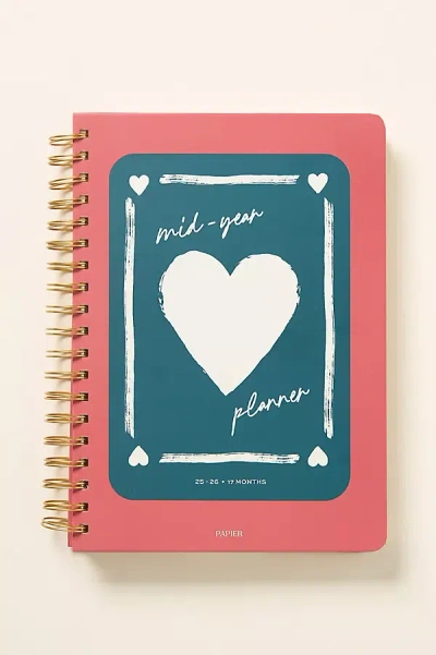 Papier Painted Heart B5 Spiral 17-month Planner In Multi