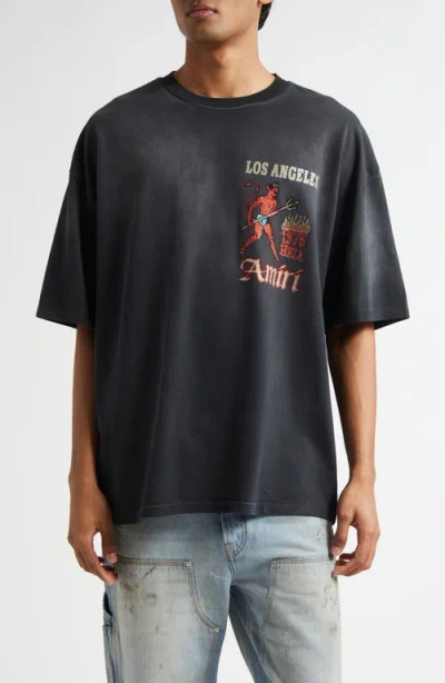 Amiri Mens Black Crystal-embellished Sinners Cotton-jersey T-shirt Xl