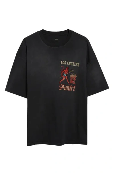 Amiri Mens Black Crystal-embellished Sinners Cotton-jersey T-shirt Xl