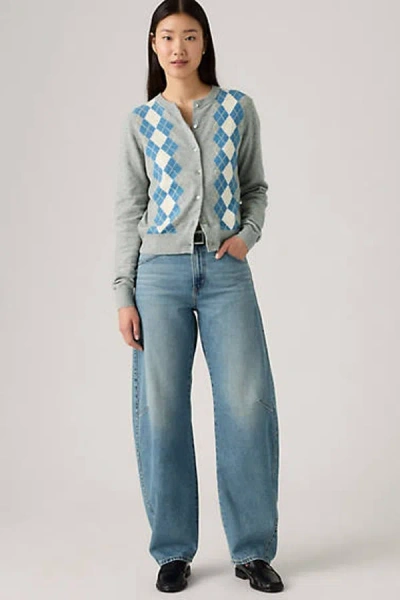 Levi's Womens Easy Days Barrel Baggy Dad Barrel-leg Denim Jeans In Blue