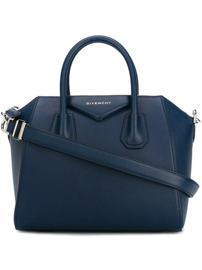 Givenchy Antigona Mini Leather Cross-body Bag In Night Blue