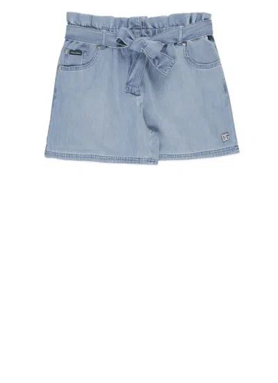 Dolce & Gabbana Cotton Shorts In Blue