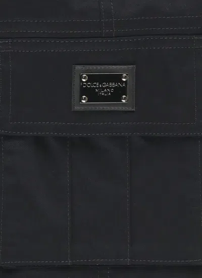 Dolce & Gabbana Kids Cargo Pocket Pants In Black