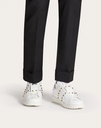 Valentino Garavani Valentino Rockstud Untitled Leather Sneaker In White