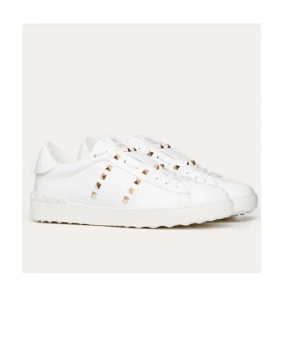 Valentino Garavani Valentino Rockstud Untitled Leather Sneaker In White